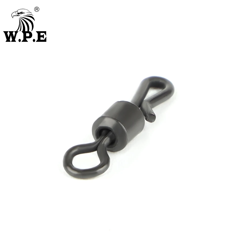 WPE Giratorio Q Cambio Rápido Cuerpo Largo Negro Mate - Pesca Carpa - imagen 2