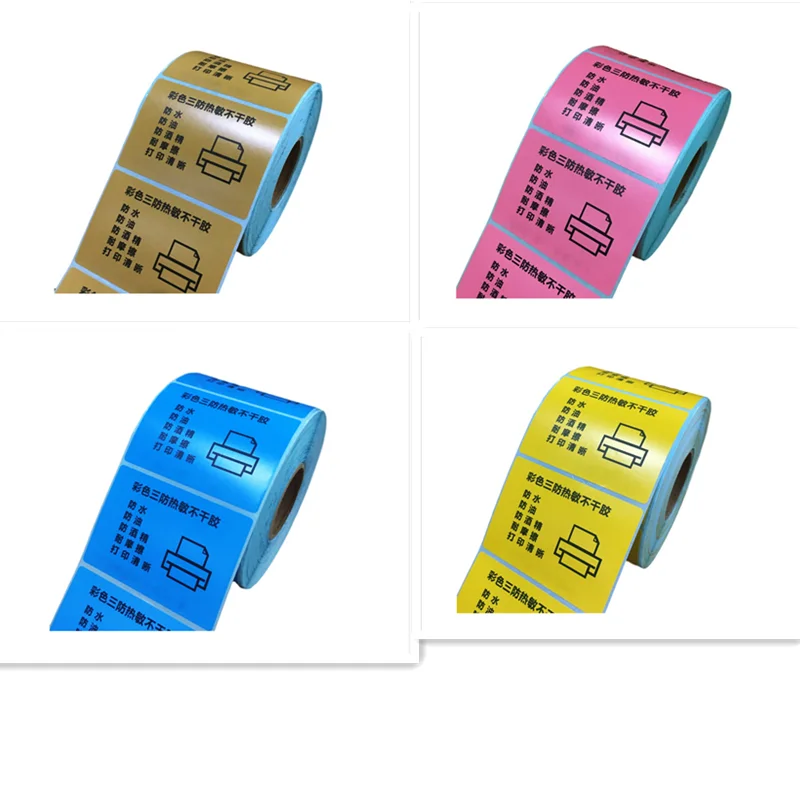 Colorful  Blank Thermal Transfer Labels Printer Paper Shipping Adhesive Stickers Office School Supplies