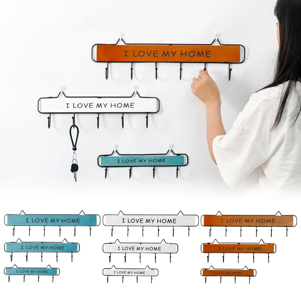 

Rack Hooks 3 Size Modern Silplicity Style Wooden Wall-mounted Shelving Hook Storage Rack Home Decorative Hook Key Hook Coat Rack