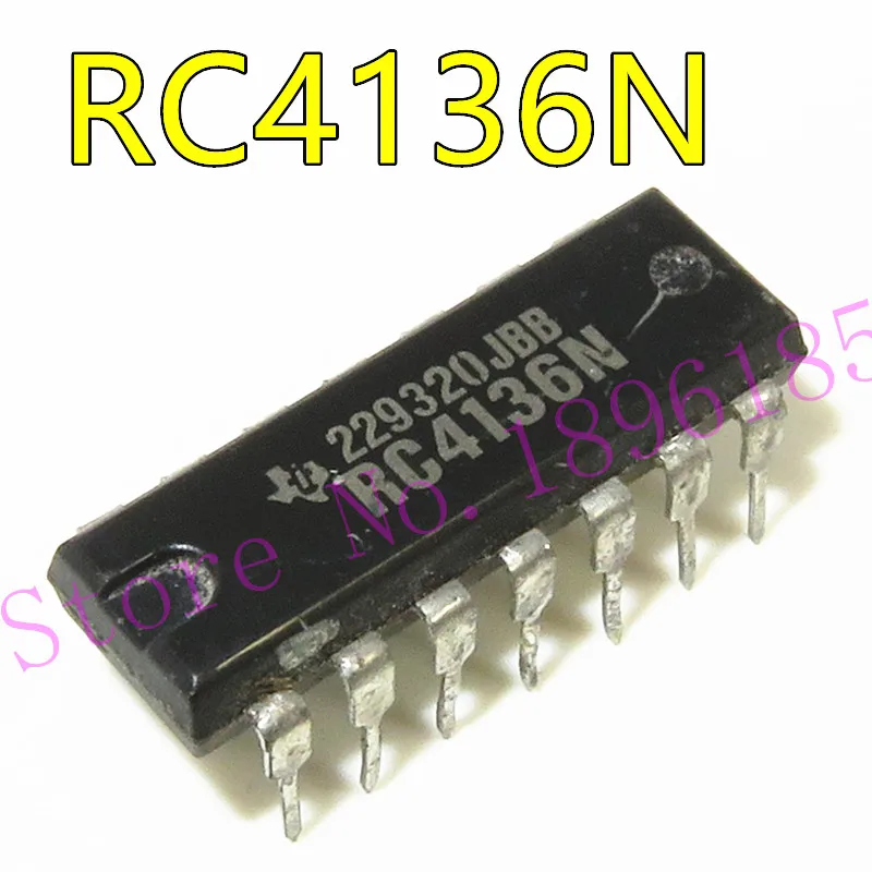 1pcs/lot RC4136N RC4136 XR4136 DIP-14 In Stock