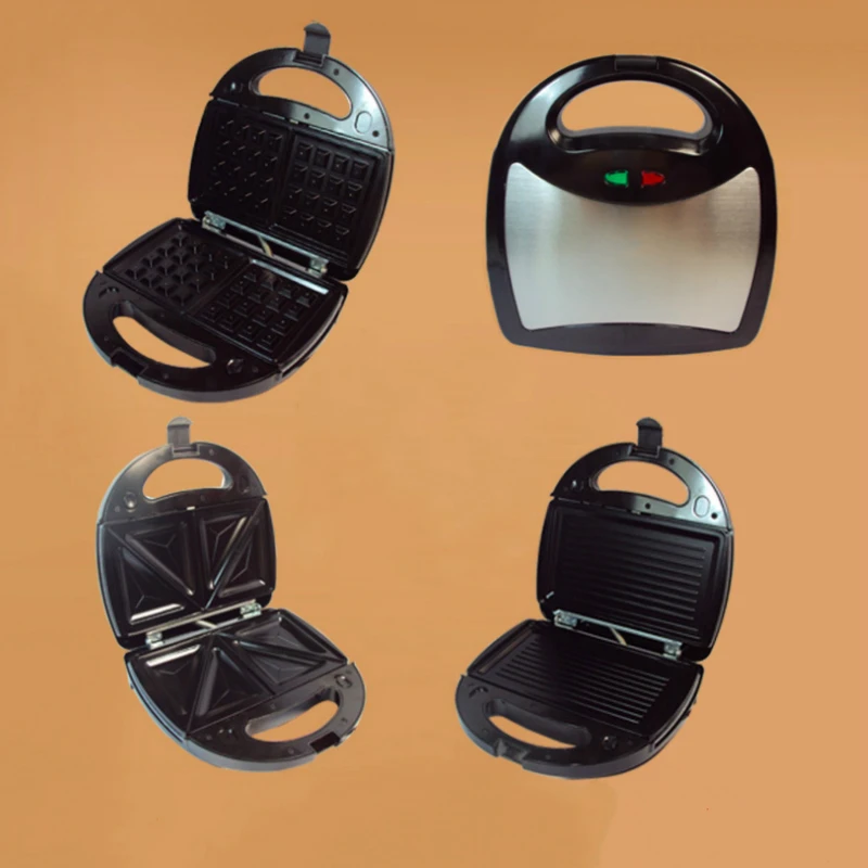 3 in 1 sandwich machine multi-purpose waffle machine heated electric baking pan steak machine Panini breakfast machine