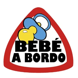 13cm*14cm 1 Pcs Car Sticker Baby on Board Spanish Bebe A Bordo Colorful Waterproof Reflective Decal Auto Accessories PVC