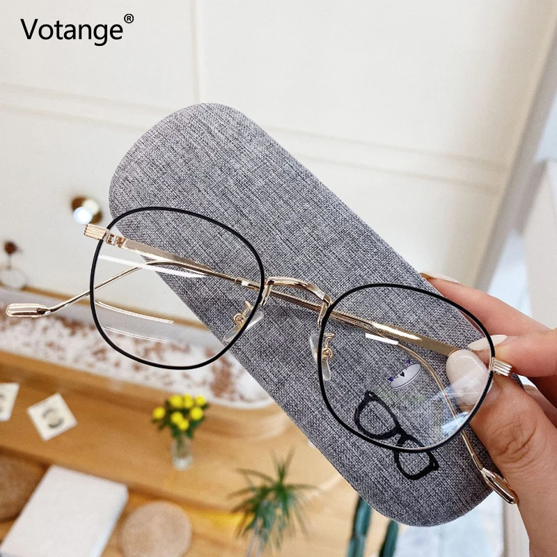 Blue light Blocking Eyeglasses Plain Glasses Women Vintage Metal Clear Lenses men eyewear Frame Round Spectacle Goggles E048