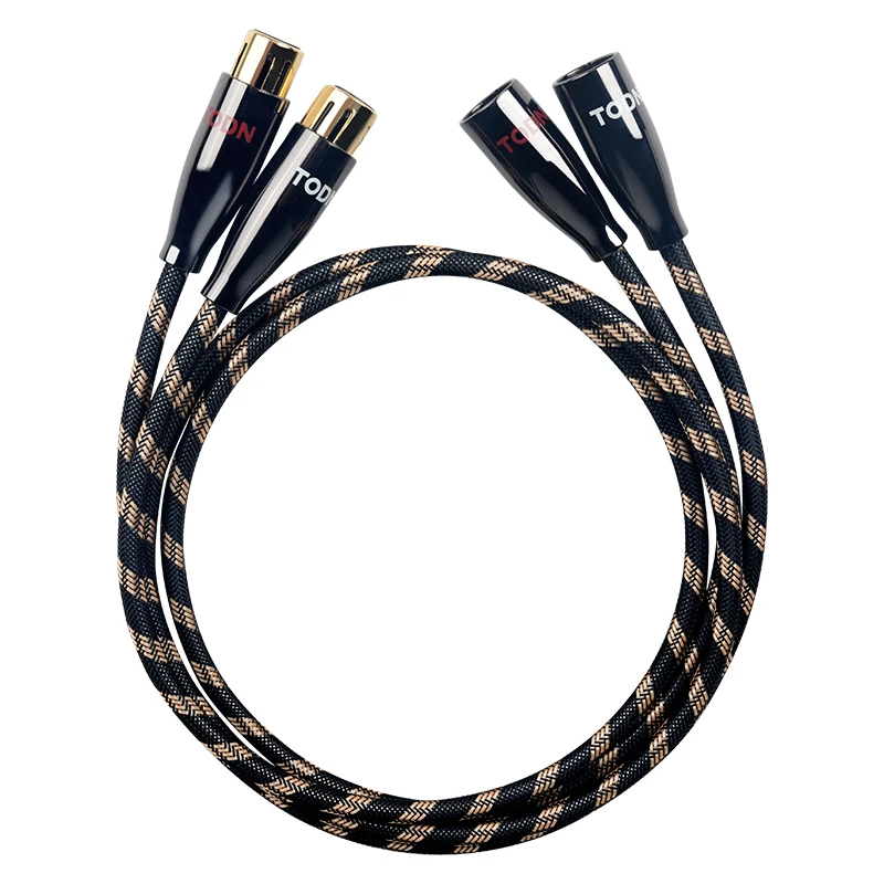 TODN 6N OCC copper Nylon Braided XLR Cable Male to Female M/F 3Pin jack Extension Cable For Microphone Mixer