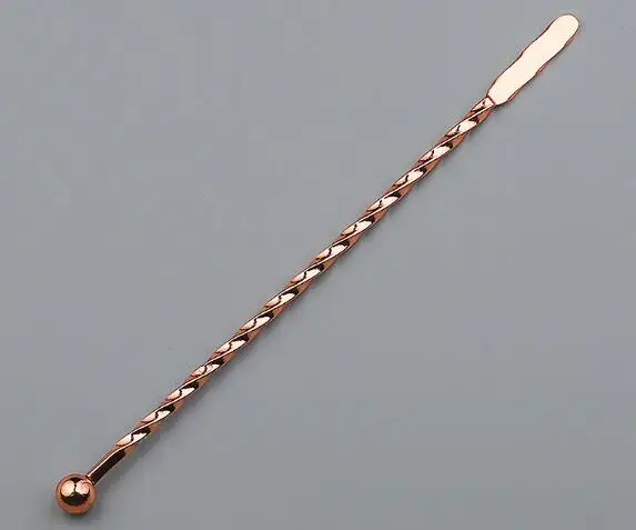 

Stainless Steel Threaded Swizzle Stick Coffee Cocktail Stirring Rod Bar Tool Gold/Rose Gold/Silver