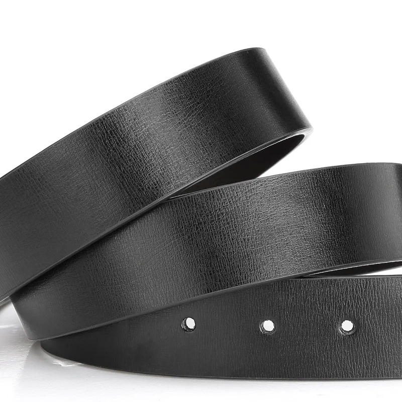 New Men\'s Leather Belts with Double Sided Belts Men Fashion Belts for High Quality Ladies 3.3cm Black Brown Sided Belt