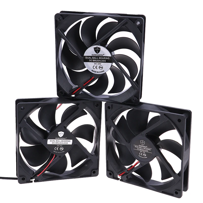 120mm 12cm 12025 Fan 5V 12V 24V 120mm*120mm*25mm Fan DC Brushless Cooling Fan 120x120x25mm USB 2PIN PC Computer Case Cooler