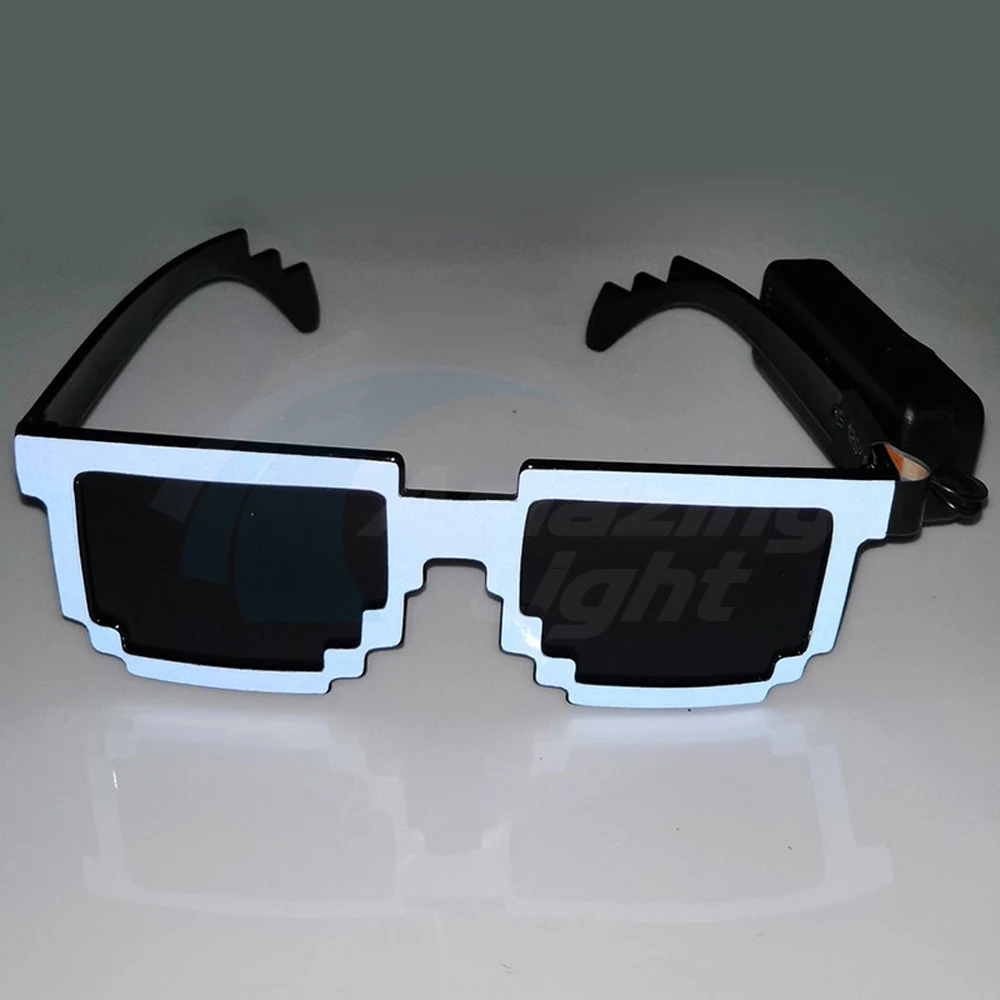 Hot sale LED Light up Glasses Wireless Luminous Glasses with Dark Lens Glow Party Costume Sunglasses Bar Club KTV Disco Supplies