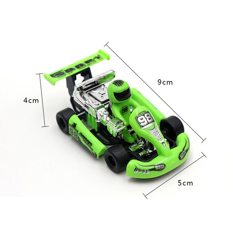 1pc Hot Sale Mini Car Children Racing Car Cartoon Pull Back Kart Toys for Children Formula Car Inertia Trolley