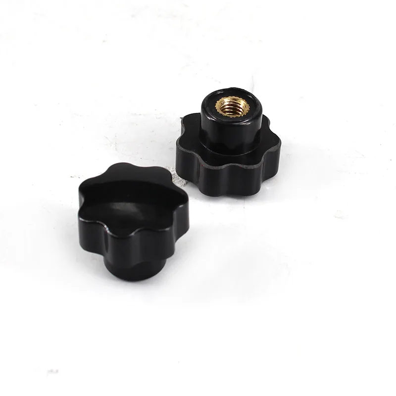 5pcs Female Thread Star Clamp Knob M5/M6/M8 Non Through Bakelite Mechanical Thumb Nut Black Clamping Knob Handles