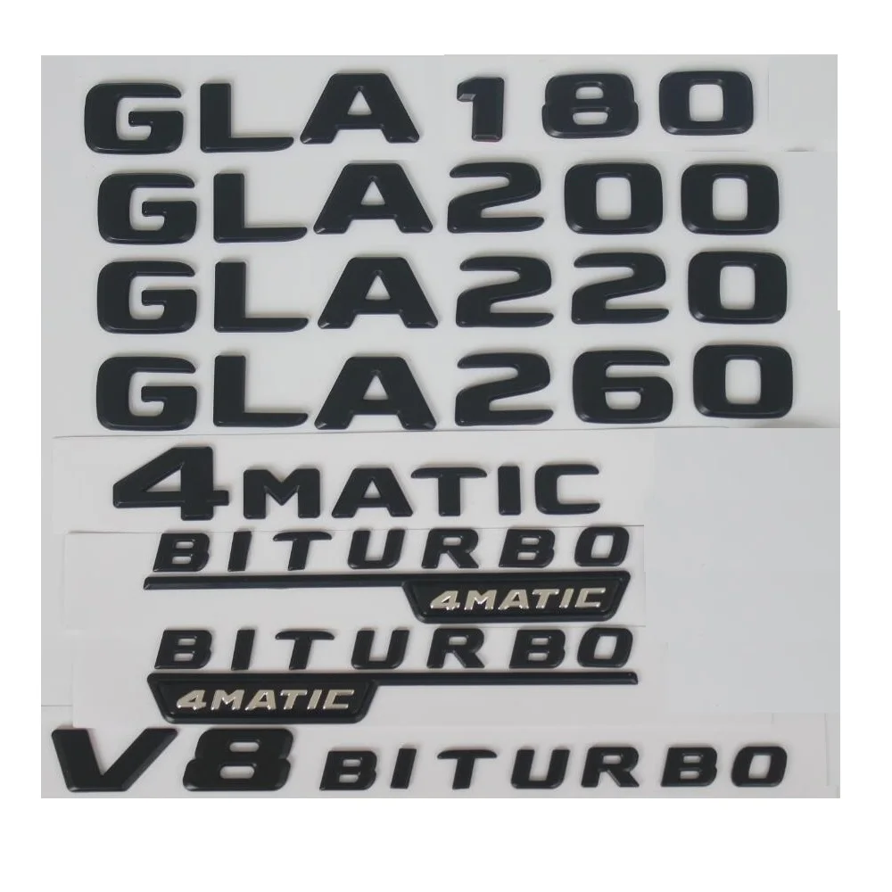 

For Mercedes Benz Black W156 GLA160 GLA180 GLA200 GLA220 GLA230 GLA240 GLA250 GLA260 GLA280 GLA300 GLA350 4MATIC EmblemSymbols