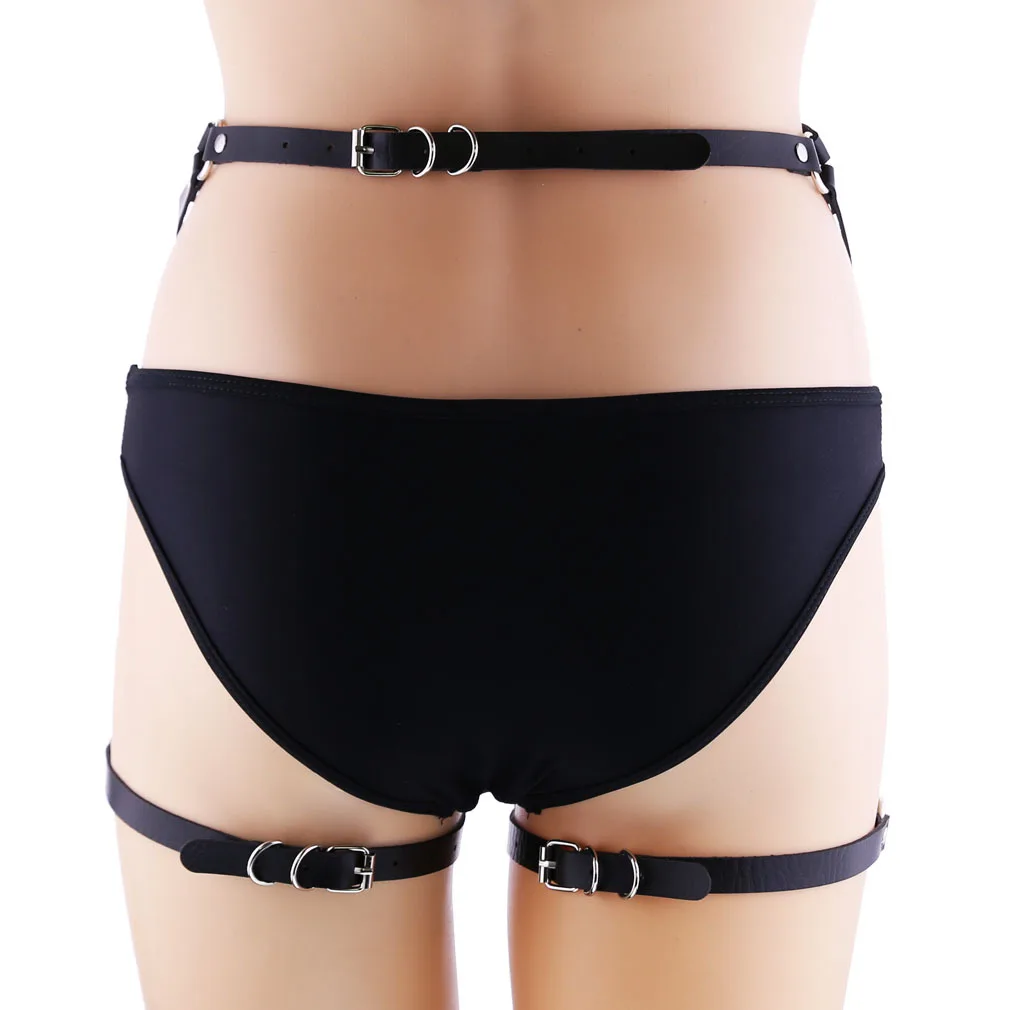 Punk Gothic Belt Gothic Punk Style Body Line Waist Belt Leg Loop One Nightclub Show Sexy Leather Leg Belt Clothing Accessories