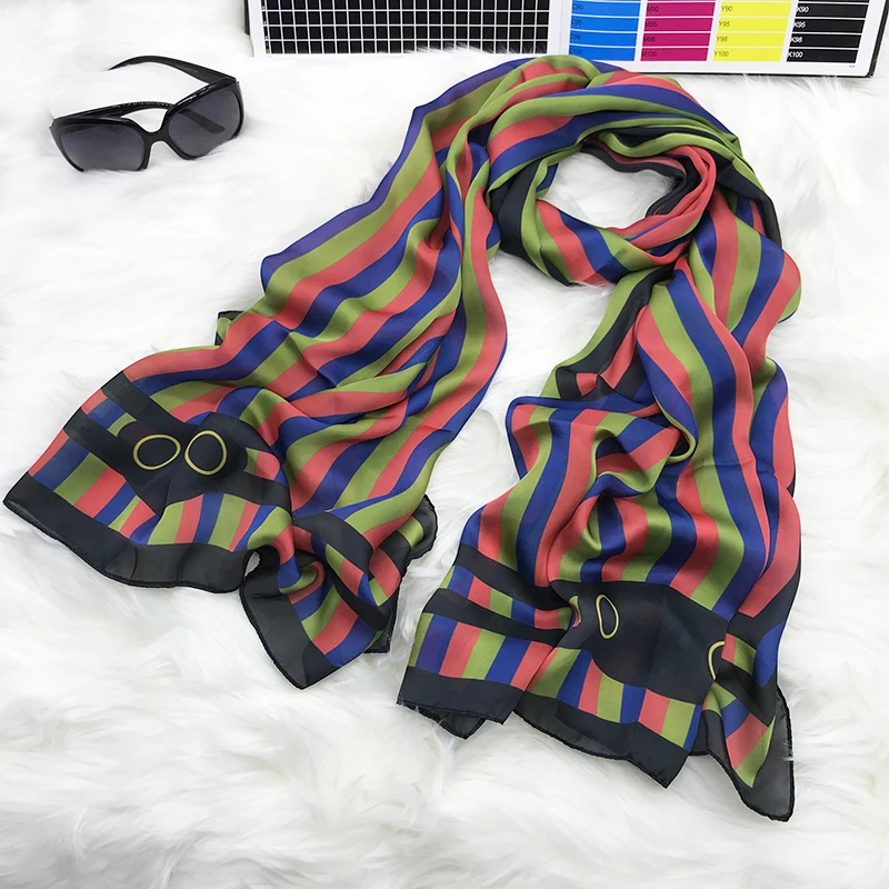 

2021 Designer women scarf fashion print silk scarves summer shawls and wraps soft pashmina bandana foulard hijabs beach bufanda