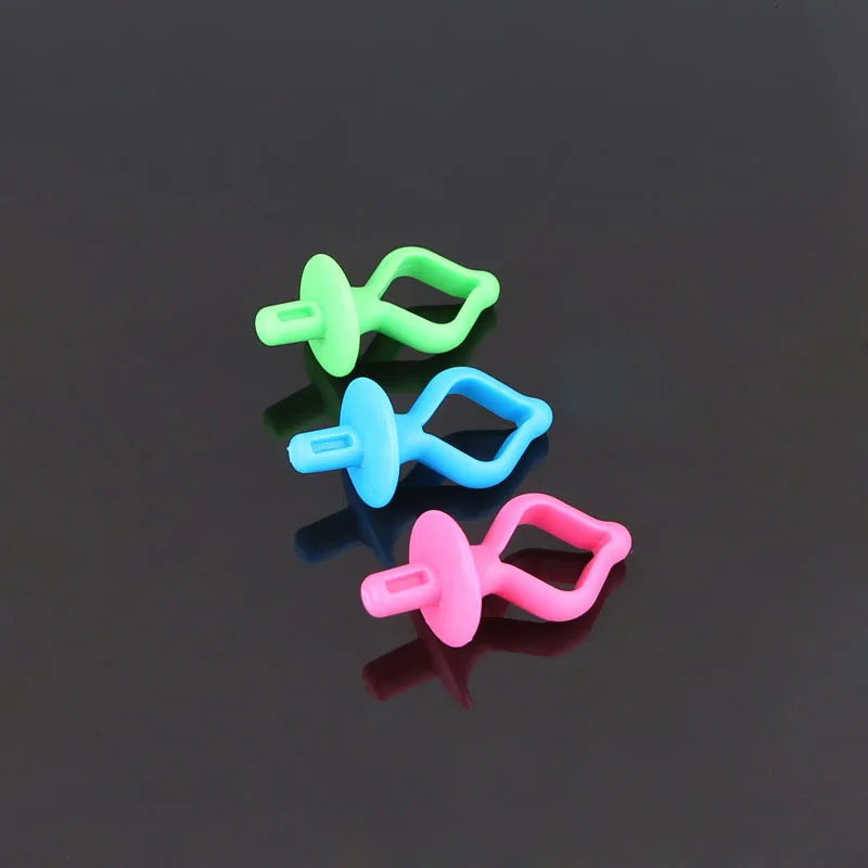 5 Pcs 4cm Blue Green Pink Anti-Thread Head Fall Fixing Clip Colored Silicone Bobbin Clip Sewing Accessories