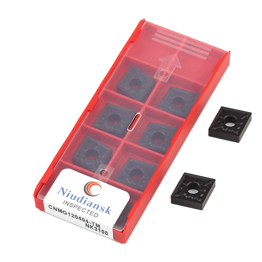 10 pz CNMG120404-TM NK3100 utensili per tornio CNC CNMG120408-TM NK3100 inserti in metallo duro resistente all'usura utensile da taglio in acciaio