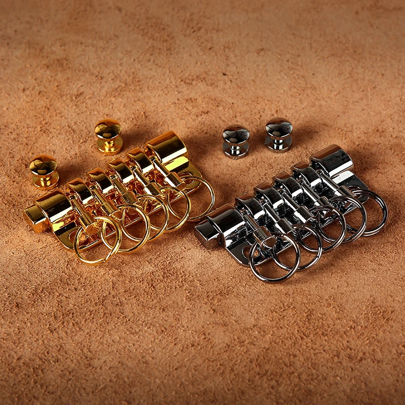 5Pcs Keyring Leather Bag Buckles Metal Leather Craft Key Patchwork Holders Row Rivet Hook High Quality DIY Sewing Accessories