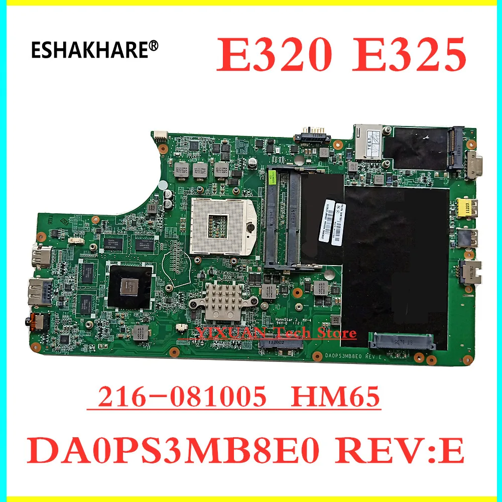 04W1765 For Lenovo E320 E325 laptop motherboard HM65 PGA989 DA0PS3MB8E0 REV:E mainboard  216-081005 DDR3 free shipping