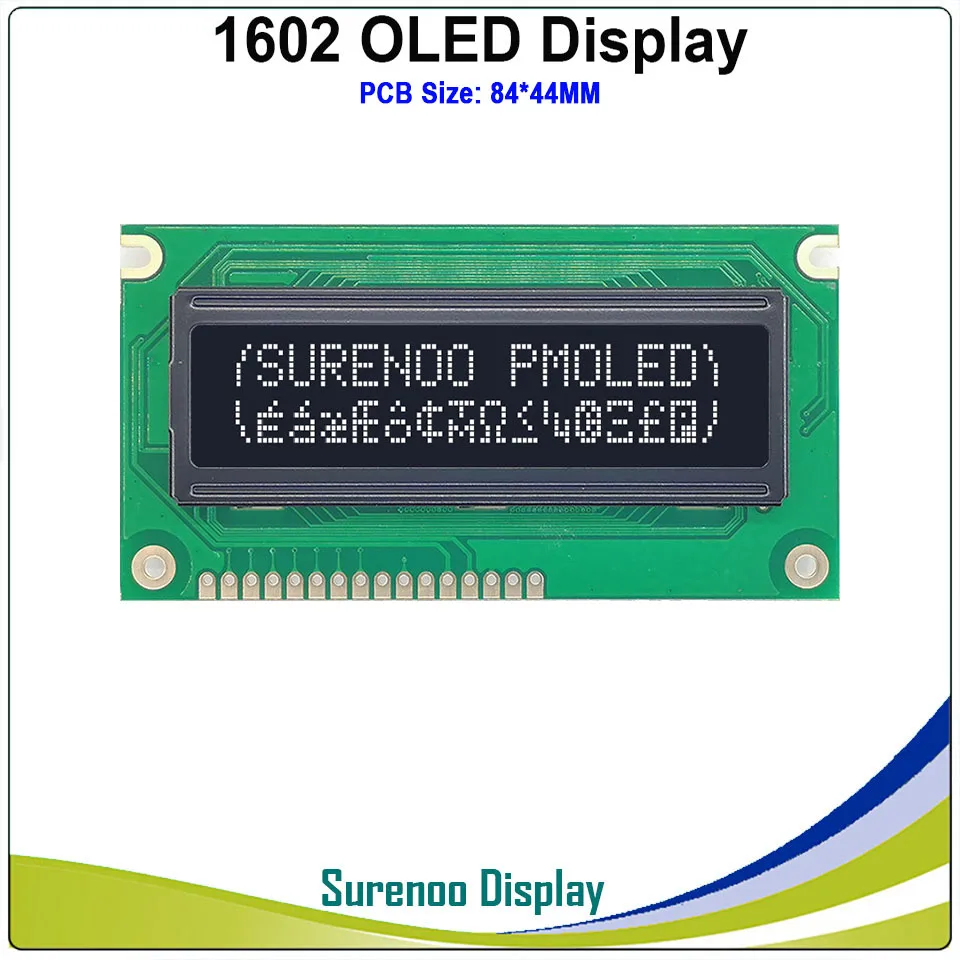 Véritable écran OLED, 84x44MM, PCB, Compatible avec 1602, 162, Module LCD 16x2 caractères, écran LCM intégré WS0010