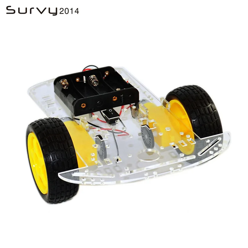 Kit de châssis de voiture Robot intelligent boîtier de batterie encodeur de vitesse Module à ultrasons 2WD pour Kit arduino