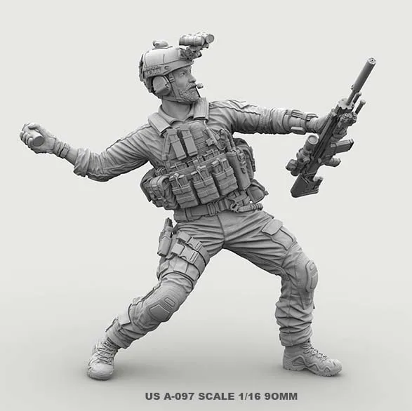 

1/16 USA Resin Soldier Figure Kits Special forces Model Colorless And Self-assembled A-97