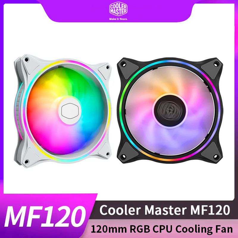 

Cooler Master MF120 HALO 12cm Addressable 5V/3PIN ARGB Fan Computer Case PWM Quiet RGB Fan CPU Cooler Water Cooling Fan