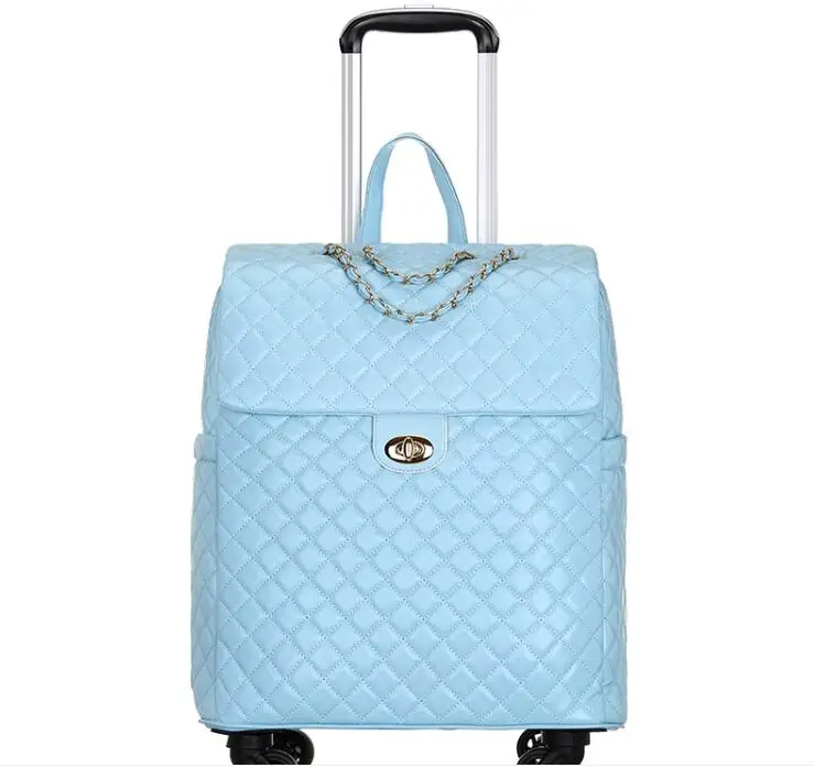 Sac à bagages à roulettes en PU pour femme, bagage à roulettes, valise à roulettes, cabine, voyage, nouveau, 2020