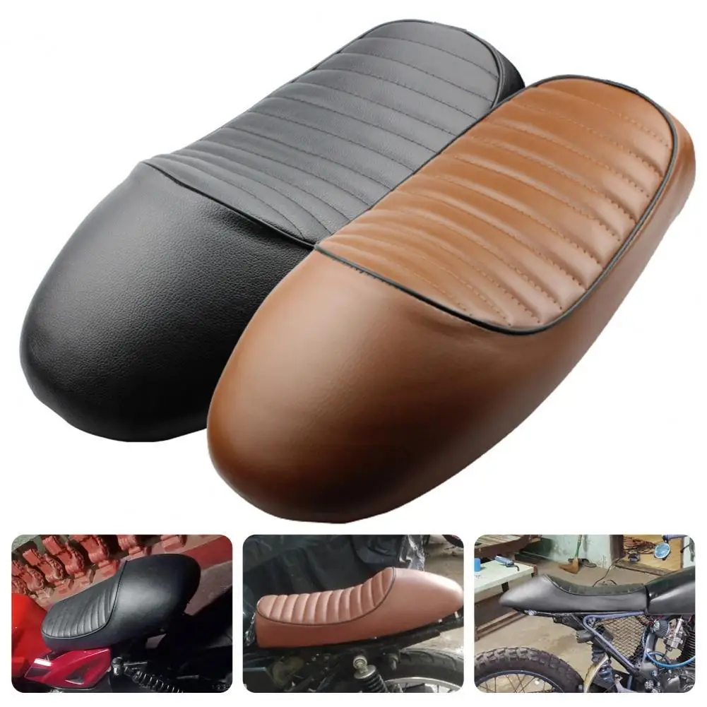 

New Motorcycle Seat Vintage Wear-Resistant Faux Leather Hump Cafe Racer Motorcycle Seat for Honda CG125