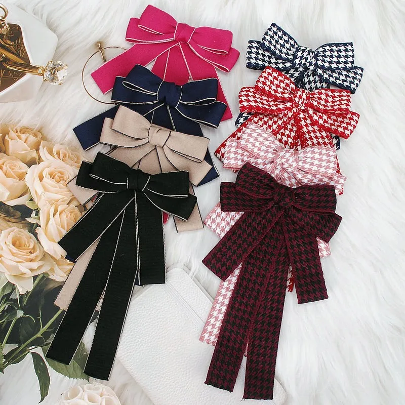 Hot Sale Women Girls Elegant Bow Ties Fashion Pretty Ribbon Solid Color Butterfly Bowties Cravat Vintage Neck Wear Accessories