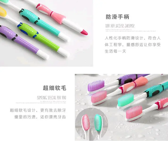 2 stücke Mundpflege Zahnbürste Oral Hygiene Reise Heimgebrauch schützen zähne zahnfleisch zahnbürste weiche Liebhaber Weiche Zahnbürste Pinsel