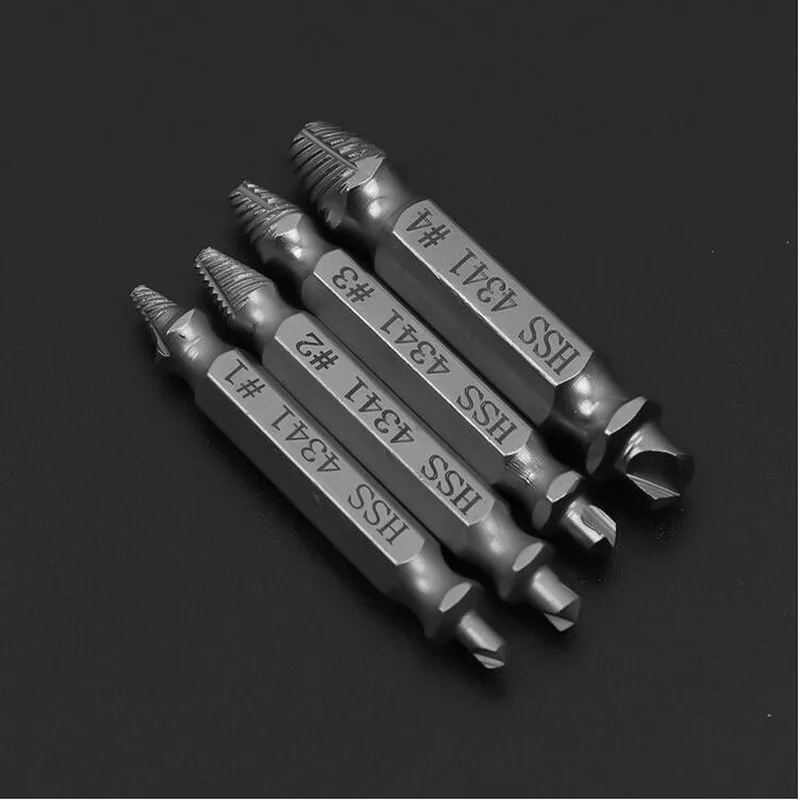 

Набор инструментов для удаления винтов HSS4341 с двойной головкой, 5 шт., набор для удаления винтов с шестигранным хвостовиком 1/4