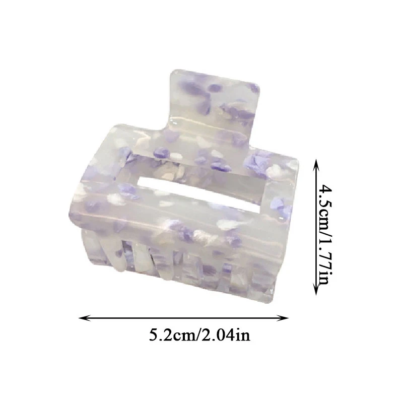 Vintage Korea Square Rambut Cakar Geometris Rambut Klip untuk Wanita Rambut Styling Alat Jepit Rambut Besar Aksesoris Asetat Jepit Rambut