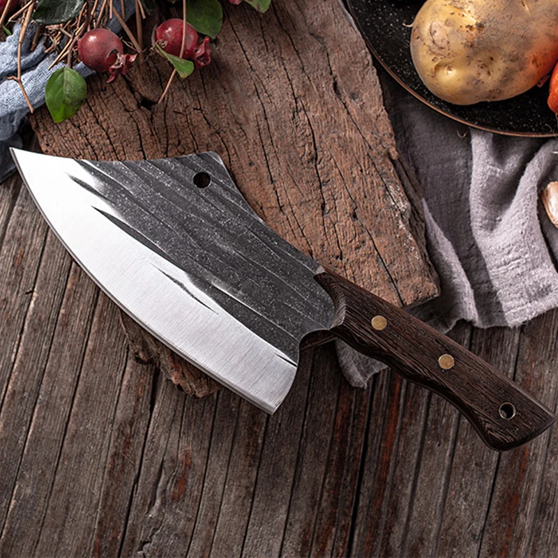 

Liang Da Butcher Knife Stainless Steel Bone Chopping Knife Meat Vegetables Slicing Cleaver High Hardness Kitchen Chef Knife