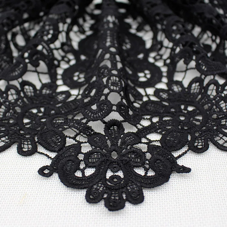 2 yards - 3 yards / lot Free shipping 25cm wide black white water soluble lace garment accessories diy manual lace CA78