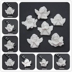 10cs Carino Nuova Resina Bianco Europeo Cupido Angelo Cammeo In Miniatura Flatback Cabochon di Arte DIY Della Decorazione Del Mestiere