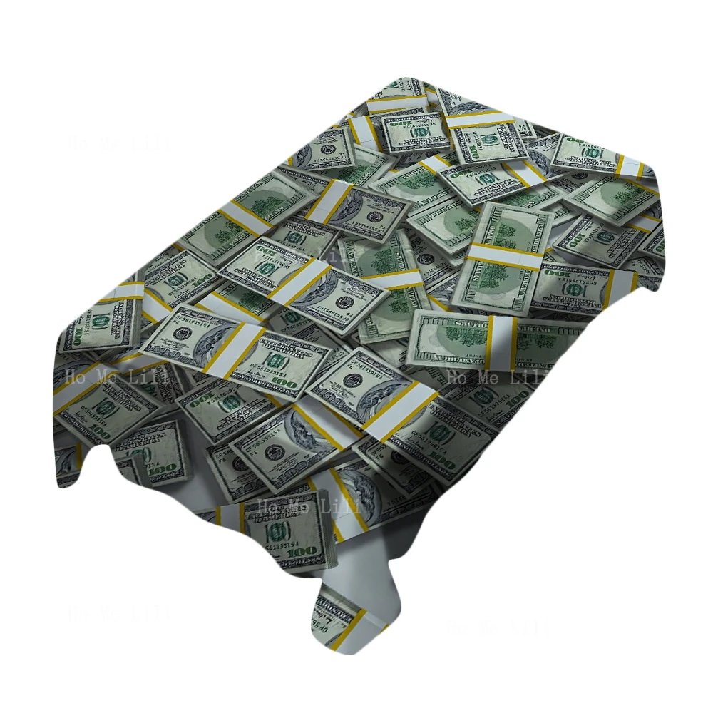 Greenback Cash Accumulate Wealth Motivate Oneself Picture Poster Rectangular Tablecloth Dust Proof Wrinkle Resistant