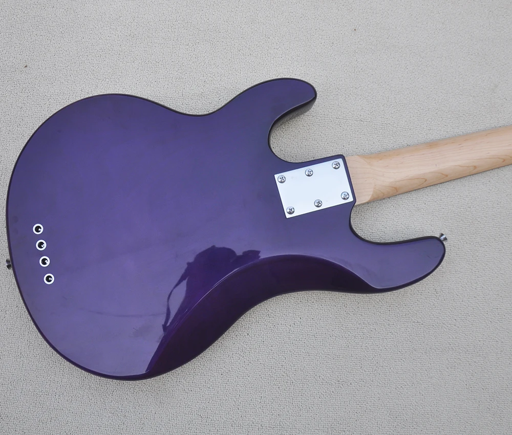 4 Strings Purple Electric Bass Guitar,Rosewood Fretboard