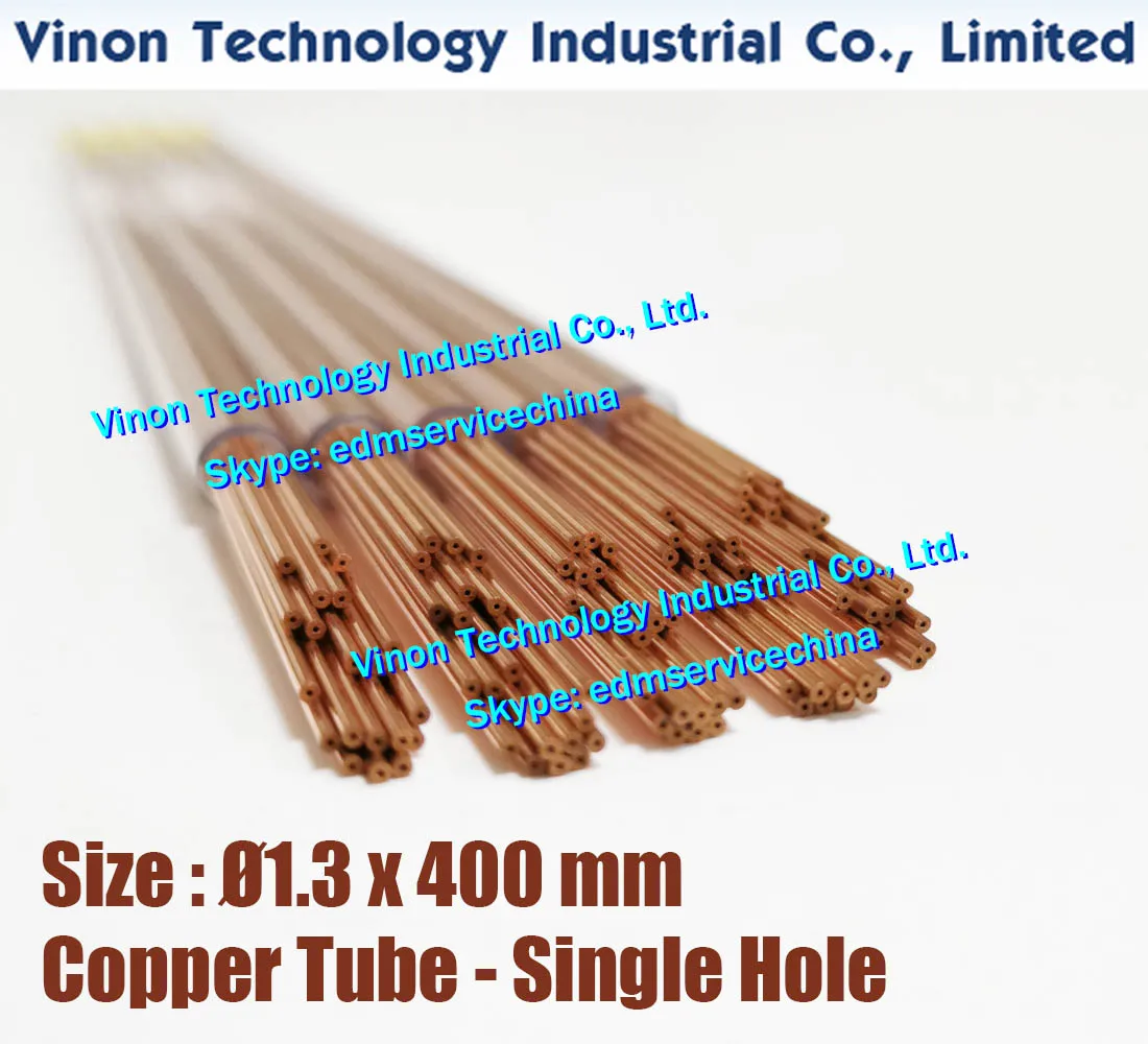 

Медная трубка EDM (100 шт./лот) 1,3x400 мм, одно отверстие, медная трубка EDM, одноканальная трубка электрода, диаметр 1,3 мм, Длина 400 мм