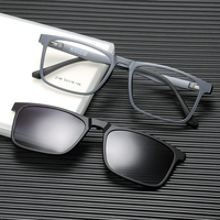 YIMARUILI New Fashion Ultra Light Magnetic Sunglasses High Quality TR90 Square Retro Optical Prescription Glasses Frame Men 2146