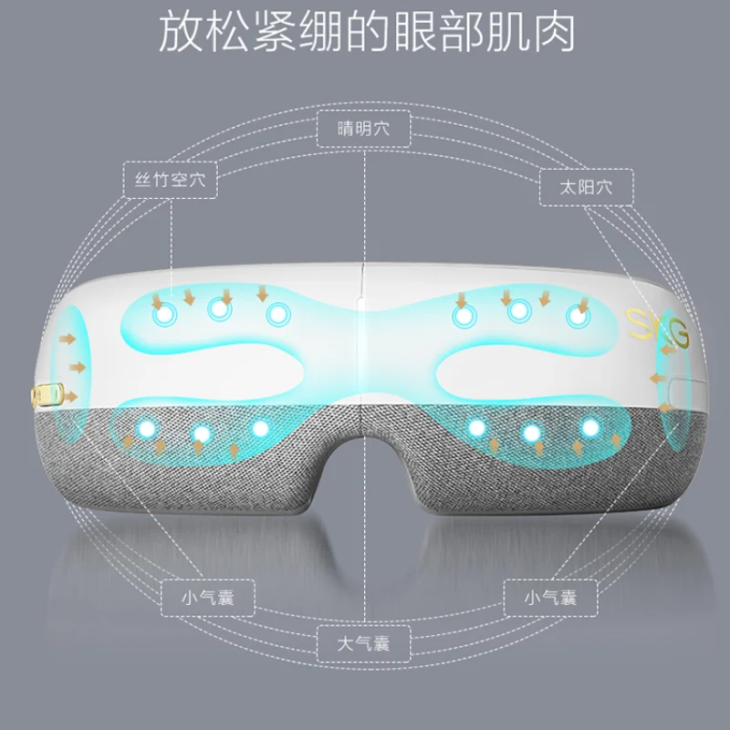 SKG Masker Mata Pemijat Mata Pelindung Mata Pemijat Pintar Pengurang Kelelahan Aplikasi Panas