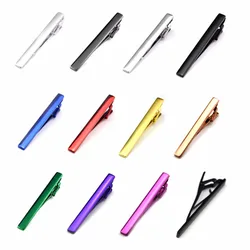 Mens Fashion Neck Tie Clips Tie Bars Metal Necktie Tack Pins for Father Husband Men Wedding Business Favor Gifts Multicolor 6cm