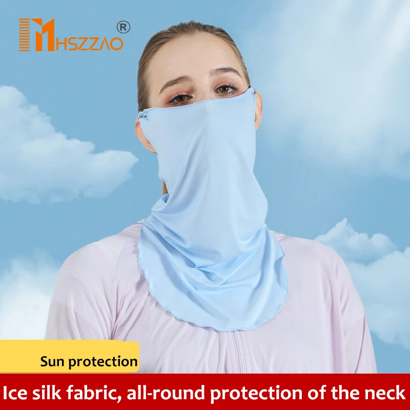 

1 Pcs Outdoor Breathable Anti-UV Lce Silk UV Protection Sun Protection Bike Cycling Face Cover Bandana Scarf Mask