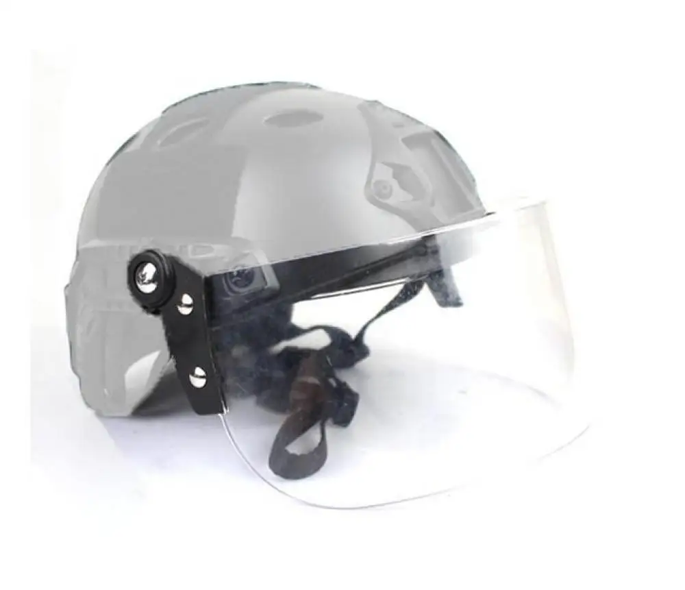 Hunting Paintball Tactical Helmet Visor Flip Up Face Shield Lens Riot Mask Rail Face Mask for Fast Helmet Guide Rail Accesories