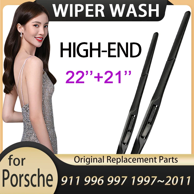 

for Porsche 911 991 996 997 1997~2011 2004 2005 2006 2009 Front Windshield Wipers Car Wiper Blade Car Accessories U H Hook Arms