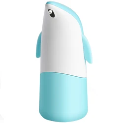 Cute Penguin Shaped Soap Dispenser Touchless Wall-mounted Automatic Foaming Device Infrared Sensor for Home Kitchen Bathroom