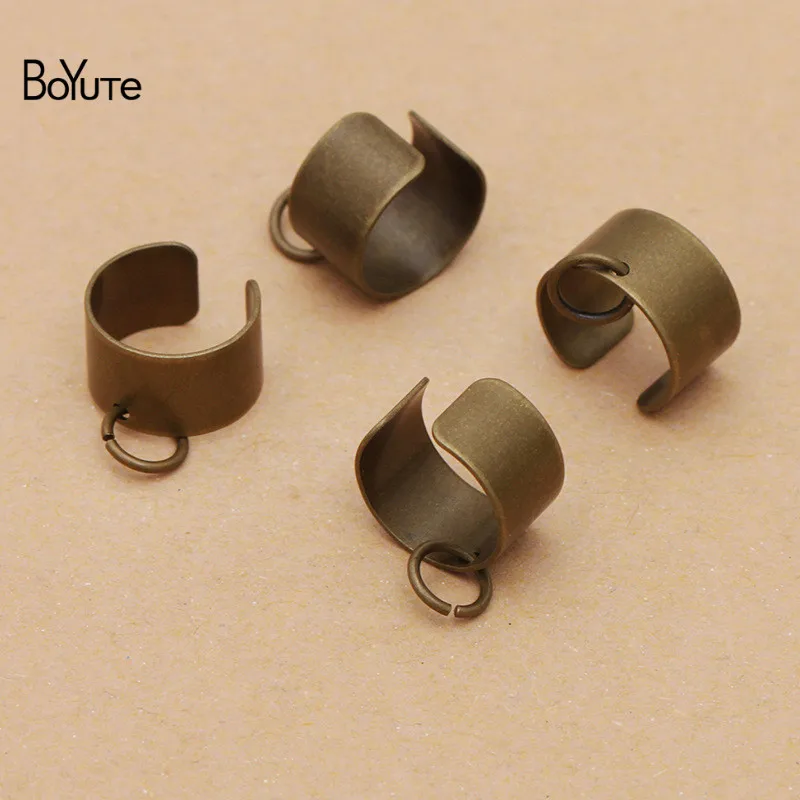 ボーイミュート-メタル真ちゅう製の耳の手錠、イヤリング、ジュエリー、10*6mm、ロットあたり100個、卸売