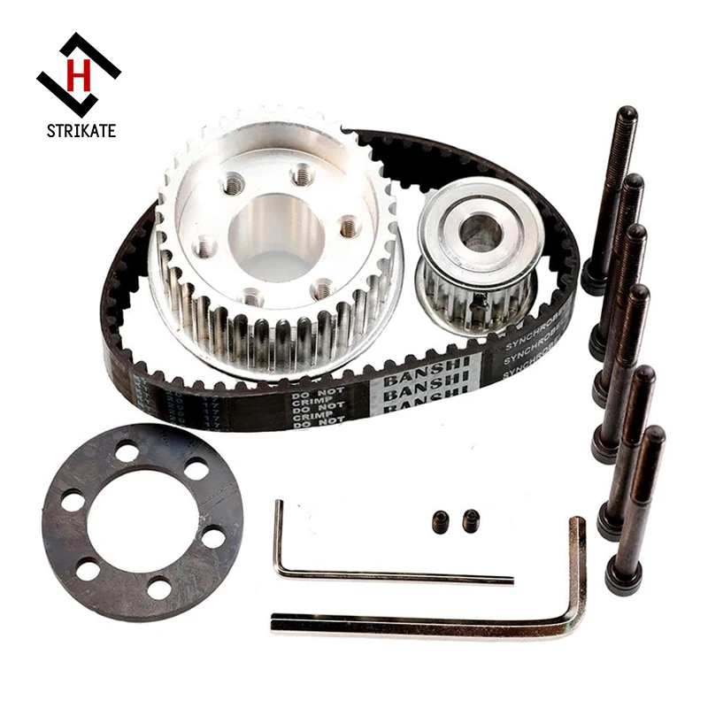 DIY E-skateboard Pulley 83mm or 90mm drive wheels 5M 36T Pulley Drive Wheels KIT 12T mini Gear 270mm length Belts