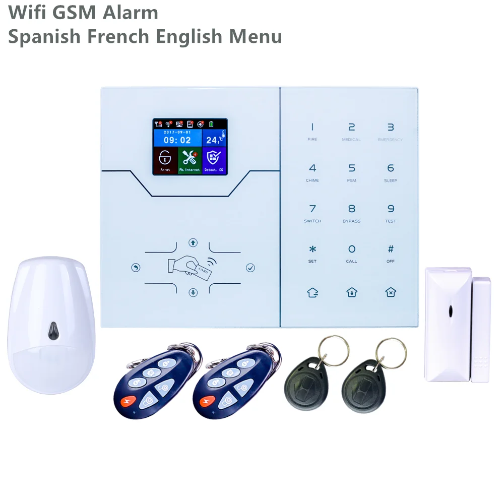 Meian English Text Menu HA-VGW Wifi 4G GSM Alarm Burglar Smart home Security Alarm System With 32 wireless and 8 Wired Zone