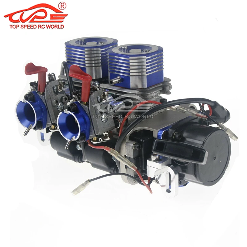 52cc or 58cc Twin-cylinder Gas Engine for Rc Boat Toy Parts