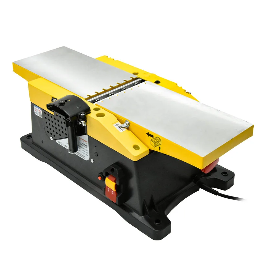 6 Inch Woodworking Planer Desktop 220V Electric Planer Multi-functional Household Power Tools Small Planer Heavy Duty Planer