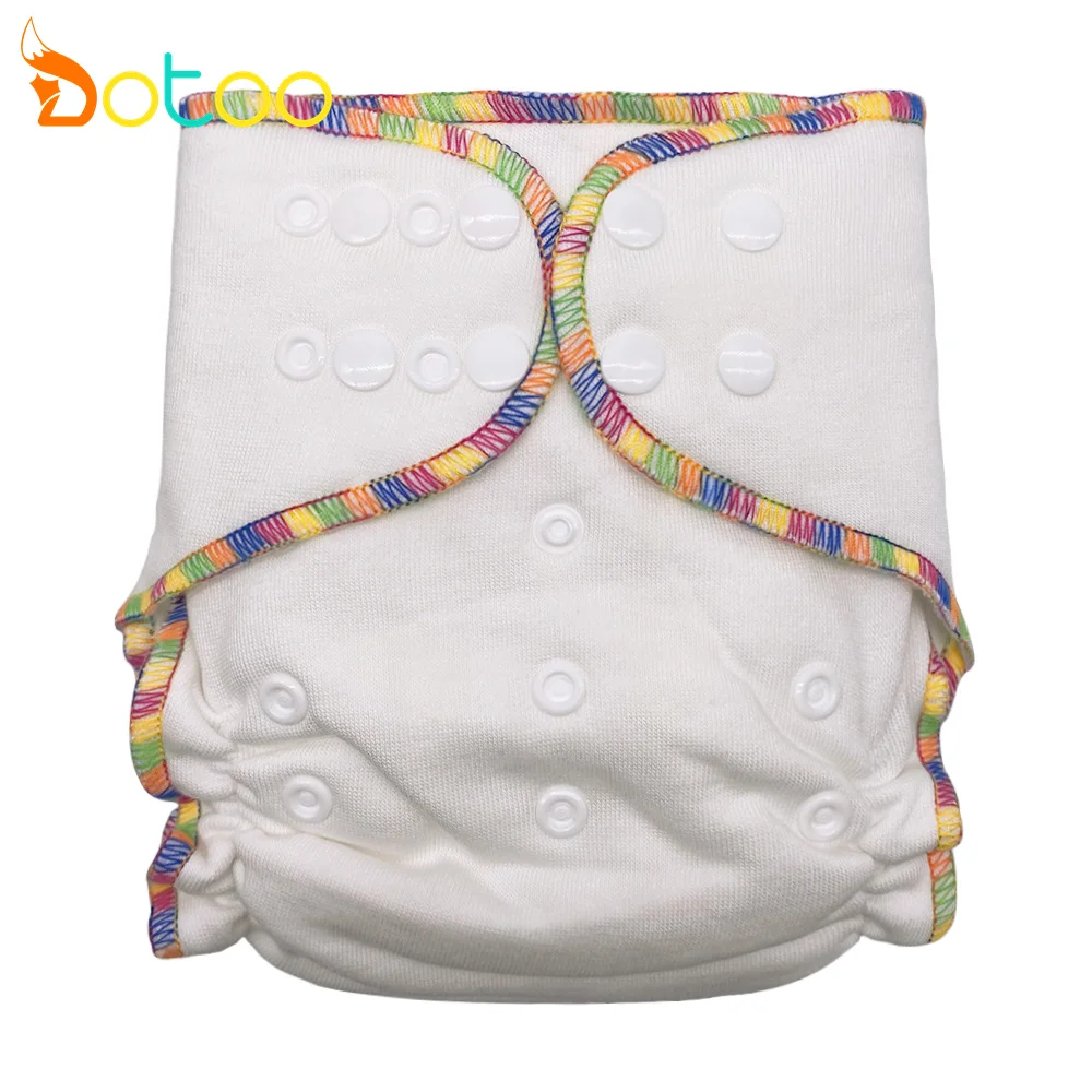 

Dotoo Bamboo Cotton AI2 Diaper Cloth Diaper Double Row Snaps Washable Soft Comfortable Cloth Nappy With Inset For 3-15KG Baby